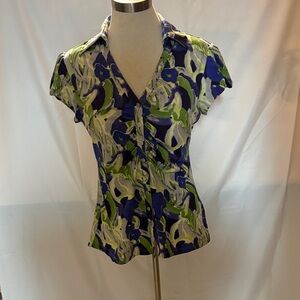 Violet & Claire Multicolor Abstract Blouse